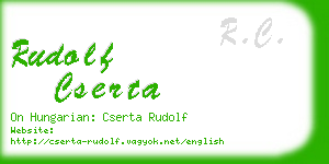 rudolf cserta business card